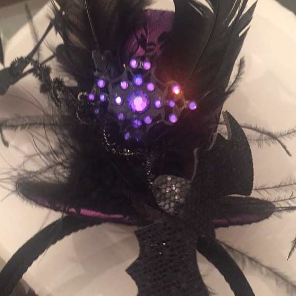 Accessories - Two Halloween bat fascinators headbands top hat